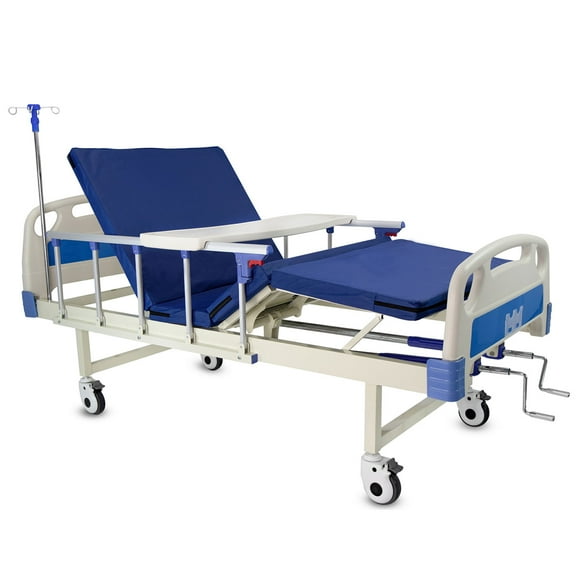 Cama Hospitalaria Manual De Lujo Hilphy Medical + Colchón Seccionado