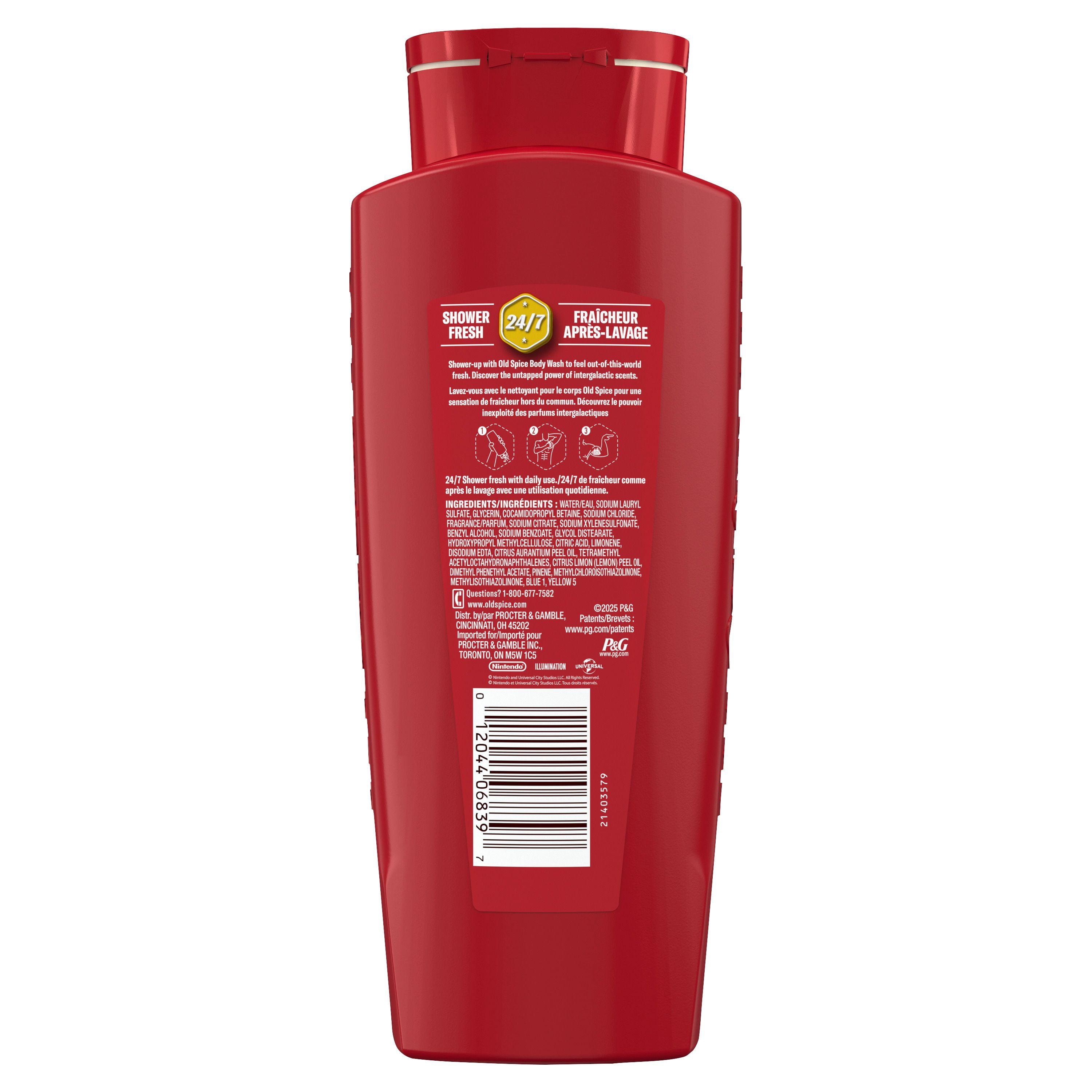 Old Spice Body Wash for Men, Brooklyn Bounce, Scent of Smashed Fruit, Old Spice x The Super Mario Galaxy Movie, 24/7 Shower Fresh