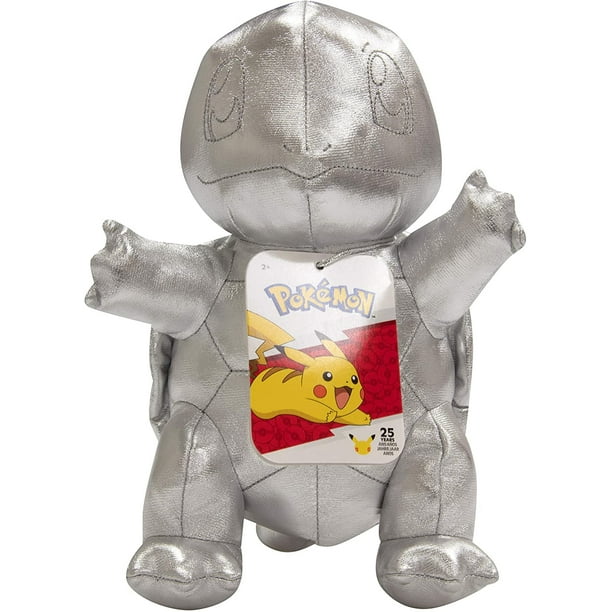 Peluche Pokémon 25th Celebration Squirtle plateado 20 cm
