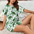 thumbnail image 4 of Sikiie Cartoon Turtle Womens Pajama Sets Short Sleeve Top With Pants Sleepwear 2 Piece Lounge SetLarge, 4 of 6