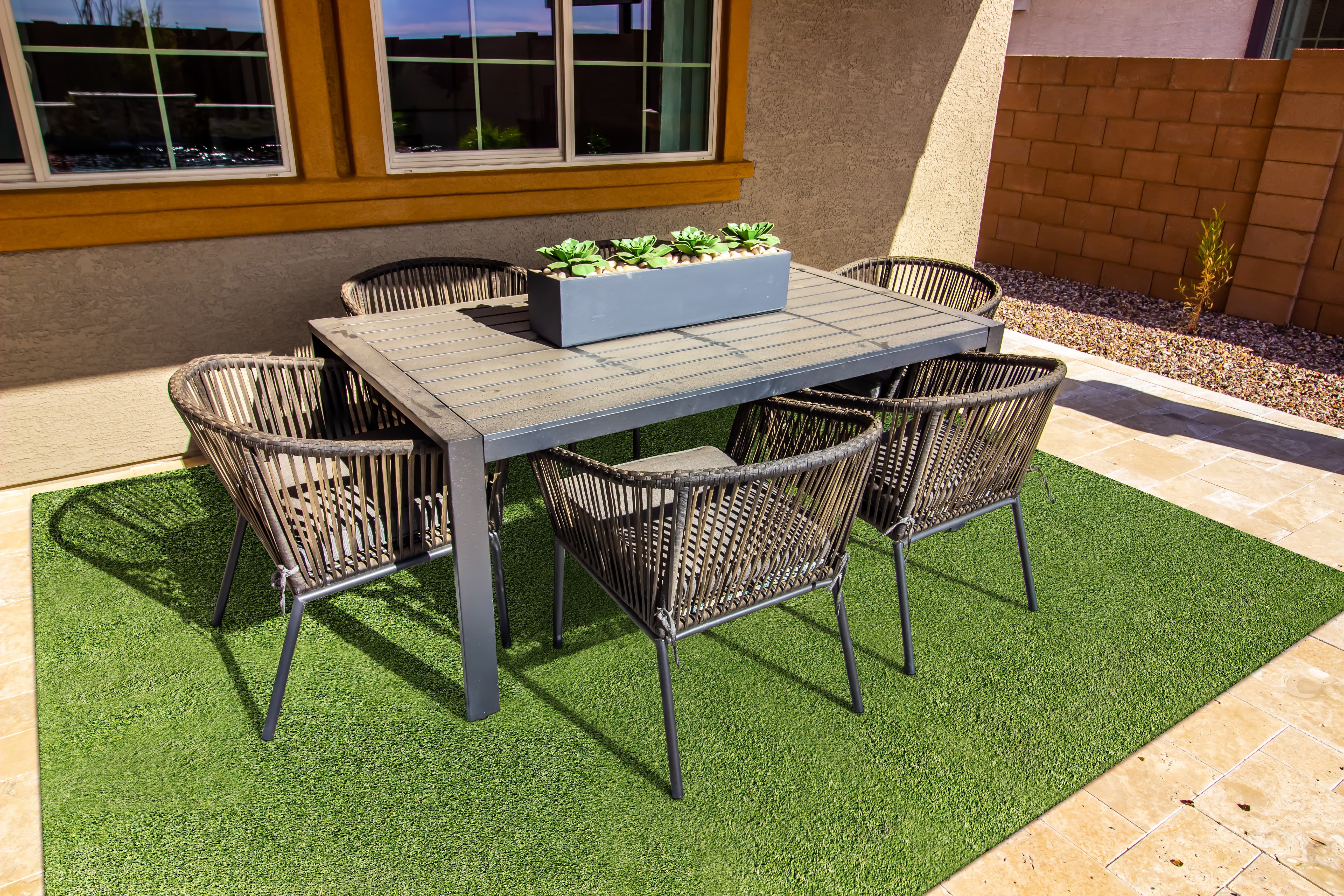Emerald Green 4 in. Width X 4 in. Length x 28 Mm Thick Sample Pre Cut Artificial Grass Turf Roll