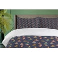 thumbnail image 4 of Ambesonne Surfboard Duvet Cover Sets, Doodle Surfer People Art, 2-Queen, Dark Indigo and Multicolor, 4 of 7