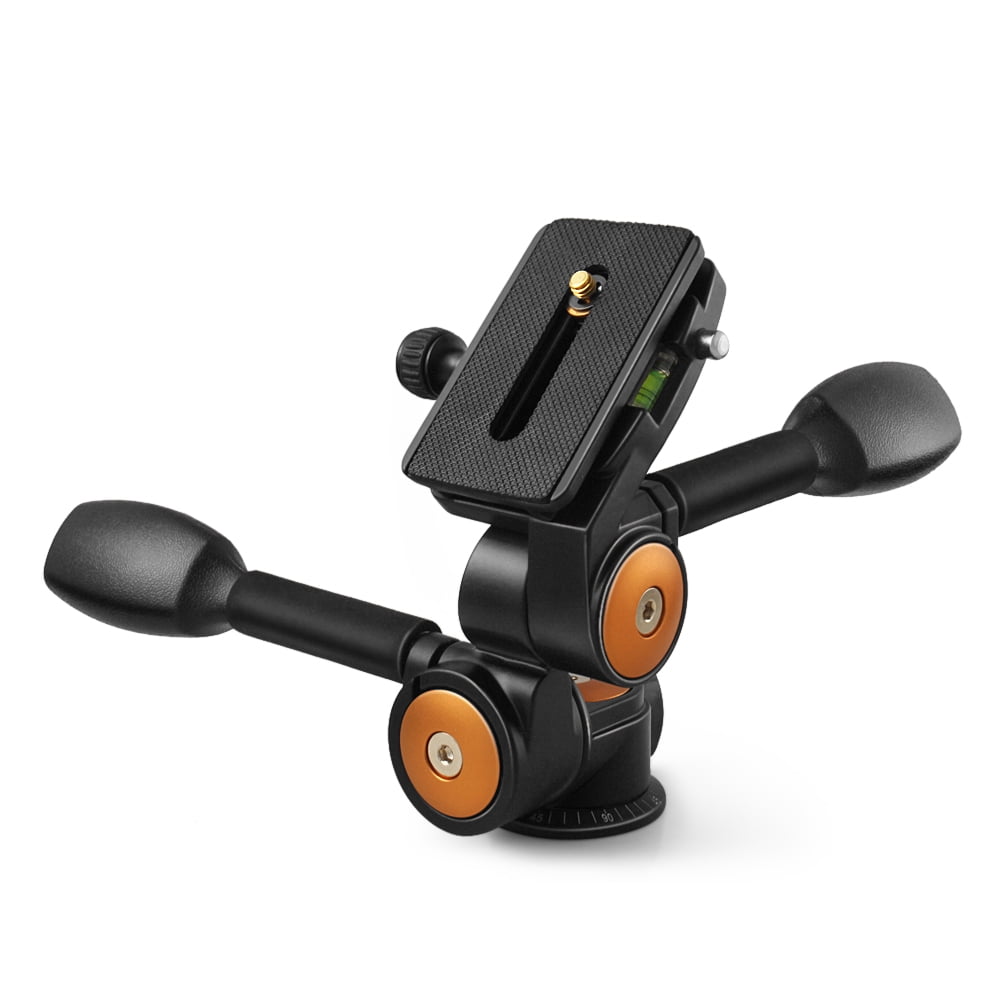 Double Handle Tripod Head 360 Degree Hydraulic Damping ThreeDimensional Aluminum Ball Head with