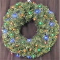thumbnail image 1 of Queens of Christmas WL-GWSQ-03-L4M-BAT 3 ft. Pre-Lit Battery Operated LED Multi Sequoia Wreath, 1 of 1