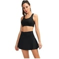 thumbnail image 1 of IROINNID Women's Loose Fake Two-piece Anti-peeping Quick-drying Running Fitness Skirt Short Elastic Waist Mini Solid Color Skirt, 1 of 4