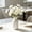 White, variant on 8-Stem Artificial Daffodil Hand-Tied Bouquet Plastic White Home Decor Table Centerpiece 2 Bunches