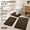 Brown, variant on 3 Piece Bathroom Rug Set, Ultra Soft Velvet Memory Foam Bath Mats, Non-Slip PVC Backing, Quick Dry and Washable Bath Floor Mats, Ivory