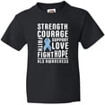 thumbnail image 3 of Inktastic ALS Awareness Strength Courage Support Youth T-Shirt, 3 of 5