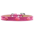 thumbnail image 4 of Dog, Puppy  Pet Widget Ice Cream Collar, "Pink Glitter Lips", 4 of 7
