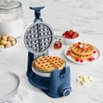 thumbnail image 2 of Martha Stewart Rotating Waffle Maker, 180° Flip, Ceramic Nonstick, Indigo Blue, 2 of 5