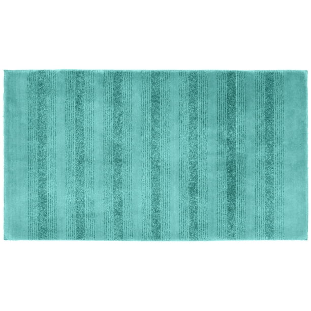 Garland Rug Essence Nylon Washable Bathroom Rug Sea Foam, 30"x50