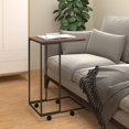 thumbnail image 1 of vidaXL Table d'Appoint avec Roulettes Noir 40x30x63,5 cm Bois Manufacturé, 1 of 4
