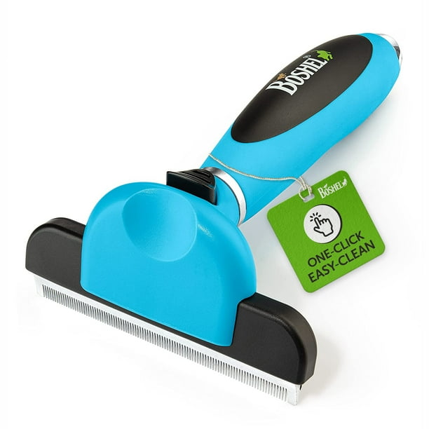 BOSHEL DeShedding Dog Brush Upgraded Easy Clean Dog Grooming Brush Reduces Shedding Up To 93