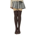thumbnail image 1 of Female Stocking, Solid Color Jacquard Thigh High Sock Long Tube Socks, 1 of 9