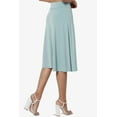 thumbnail image 4 of Women's PLUS Simple Foldover Stretch A-Line Flared Knee Length Skirt Comfy Stylish, 4 of 7