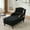 Black, variant on CQSXDA Oversized Chaise Lounge Indoor Fabric Single Sofa Bed Wide Seat Upholstered Lazy Sleeper Chair Set