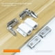 thumbnail image 3 of Bisagra de acero inoxidable para vidrio Bisagra negra para puerta de gabinete Ejes giratorios superior e inferior que se abren automáticamente con resorte Eje giratorio sin orificios Clip, 3 of 3