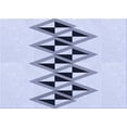 thumbnail image 1 of Ahgly Company Machine Washable Indoor Rectangle Transitional Lavender Blue Area Rugs, 2' x 5', 1 of 7