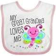 thumbnail image 3 of Inktastic My Great Grandma Loves Me Cute Dragonfly Boys or Girls Baby Bib, 3 of 4