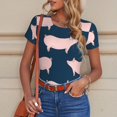 thumbnail image 6 of Kdxio Pig 1 for Women's Short-Sleeved Onesie Stylish Round Neck Pajamas Bodysuit Jumpsuit Nightwear-XX-Large, 6 of 7