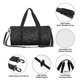 thumbnail image 4 of Fotbe Black And White Dotted Bolsa Deportiva de Lona Plegable con Estampado, Bolsa de Gimnasio con Bolsillo Seco/Húmedo, Bolsa de Viaje Ultraligera de Gran Capacidad, 4 of 6