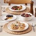thumbnail image 6 of MALACASA Ceramic Dinnerware Set 12-Piece, Service for 4, Plates Bowls Set Dinner Plates Microwave Dishwasher Safe, White, Series MINA, 6 of 9