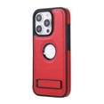 thumbnail image 3 of Designed For iPhone 11 Phone Case,Built-in Contractile Kickstand,Logo View PU Leather Shockproof Anti-fall Ultra Slim Lightweight Rugged Scratch-Resistant Durable Phone Case,Red, 3 of 8
