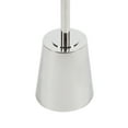 thumbnail image 4 of Kate and Laurel Tira Round Side Table, 14 x 14 x 24, White and Silver, Decorative Pedestal Style End Table for Use as a Bedroom Nightstand or Living Room Accent, 4 of 7