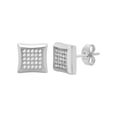 thumbnail image 2 of Men's Stainless Steel CZ Stud Earrings - Mens Accessory, 2 of 4
