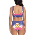 thumbnail image 3 of Daiia Dog Washes in a Bath Women's Bikini Set Two Piece Swimsuit High Waisted Bikini Adjustable Straps Bikini Perfect for Beach, Pool, and Summer Vacation-XX-Large, 3 of 9