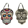 Flomo Day Of The Dead Sugar Skulls Halloween Hanging Plaques(pack Of 72)