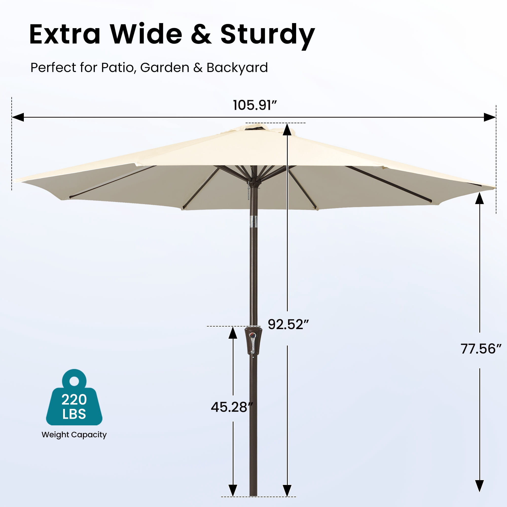 SERWALL 6 Pieces Outdoor HDPE Patio Furniture Set, Conversation Set with Cushions, 2 Armchairs & 1 Loveseat & 1 Coffee Table & 1 Umbrella for Poolside, Balcony, Porch & Backyard,Blue / Grey