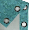 thumbnail image 5 of Ambesonne Teal Grommet Curtain, Triangles Squares Modern, 50" x 54", Turquoise Aqua, 5 of 6