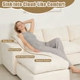 thumbnail image 3 of Frxeyaliz 108" Modular Sectional Sofa, 3 Seater L-Shaped Cloud Couch with Ottoman, Deep Seat Boneless Convertible Sofa Set for Living Room, 3 of 9