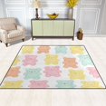 thumbnail image 2 of Yayeee Area Rugs for Living Room 5.2'x4' Non Slip Washable Bedroom Floor Carpet, Cute Gummy Bears Pattern, 2 of 5
