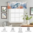 thumbnail image 5 of Kitchen Valances for Window, Summer Sea Turtle Coral Light Filtering Rod Pocket Valance Curtain, Ocean Starfish Marine Creature Short Curtains Window Topper for Bedroom Bathroom Living Room 42x18in, 5 of 9