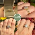 thumbnail image 3 of Wuziwen 3 Carats Teardrop Wedding Ring Set for Women Vintage 18K Yellow Gold Plated AAAAA CZ Sz 11, 3 of 8