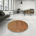 thumbnail image 4 of Ahgly Company Machine Washable Indoor Round Abstract Orange Area Rugs, 7' Round, 4 of 7