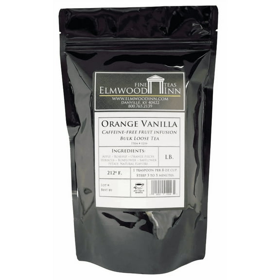 Elmwood Inn Fine Teas, Orange Vanilla Caffeine-free Fruit Infusion, 16-Ounce Resealable Pouch