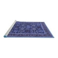 thumbnail image 2 of Ahgly Company Machine Washable Indoor Round Oriental Blue Industrial Area Rugs, 7' Round, 2 of 4