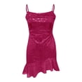 thumbnail image 5 of Elegant Ladies Glitter Party Dress with Back Lace Strap and Leaf Edge Sleeveless Design for Events, 5 of 5