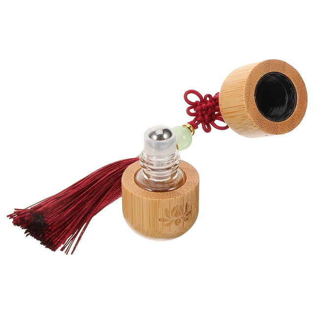 HEATSHAKING 1Set Refillable Roll On Containers Bamboo Material For Women Precision Application 1ml