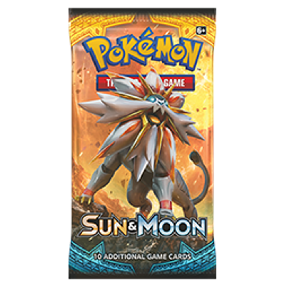 Pokemon TCG Sun and Moon Base Set Five (5) Count Booster Pack Lot