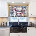 thumbnail image 6 of BZSMCE Set of 2 Pieces Kitchen Window Curtain Fashion Winter Whimsy Printed 27x24in/27x36in, 6 of 9