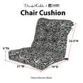 thumbnail image 2 of Frida Kahlo® + Classic Accessories® Patio Cushion Seat/Back, 41.5 Inch, Flores Eternas, Black, 2 of 9