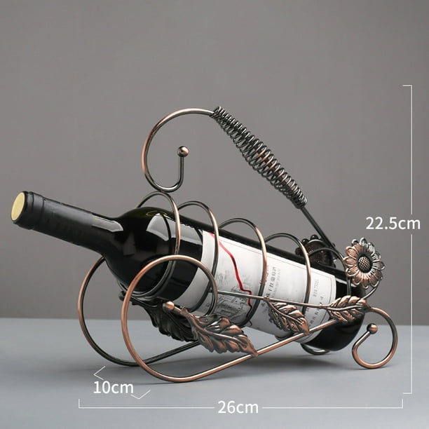 CAROOTU Wine Rack Bottle Holder Single Bottle Holder Stand Rack Metal Furnishing Craft for Wine Storage Walmart