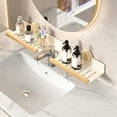 thumbnail image 3 of Tong Walnut Bathroom And Kitchen Suction Cup Holders Detachable Wall Mounted Trays Wall Mounted Bathroom Washbasin Without Drilling Storage Rack Kitchen Suction Cup Holder, 3 of 4