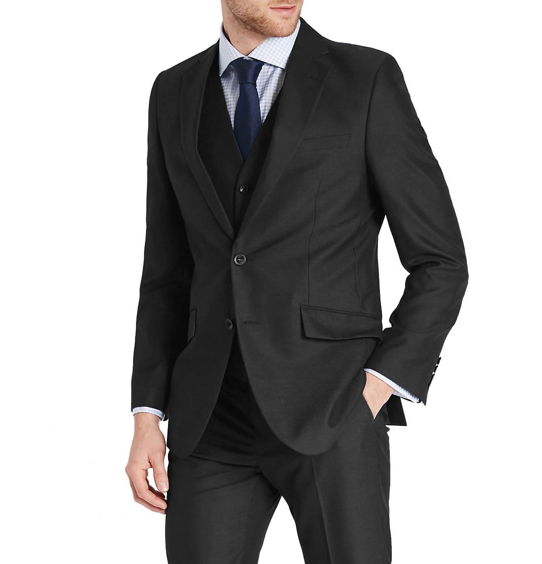 Suit USA Mens Three Piece Two Button Slim Fit Italian Styled Single