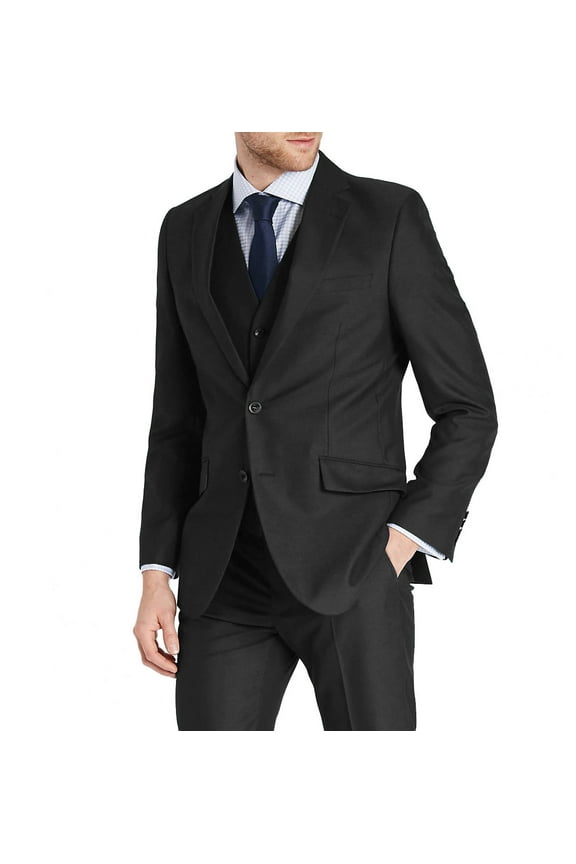 Mens Three Piece Two Button Slim Fit Italian Styled Single Breasted Suit Set | Black Navy Charcoal Gray Lightgray Beige Indigo