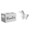 thumbnail image 1 of Organizador de almacenamiento de escritorio,Soporte para control remoto de TV de madera,Organizador remoto con 2 compartimentos,Estatua del caballo,Estatua de caballo para decoración del, 1 of 8